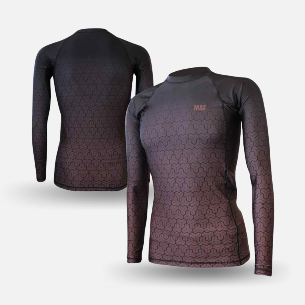 MA1 Long Sleeve Rash Guard - Wagara Brown