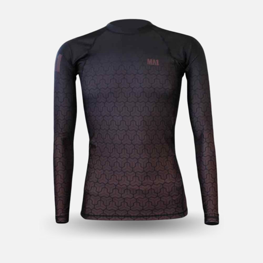 MA1 Long Sleeve Rash Guard - Wagara Brown