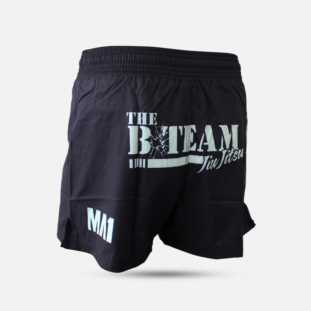 B-Team - Mexican Ground Karate Black High Cut MMA Shorts