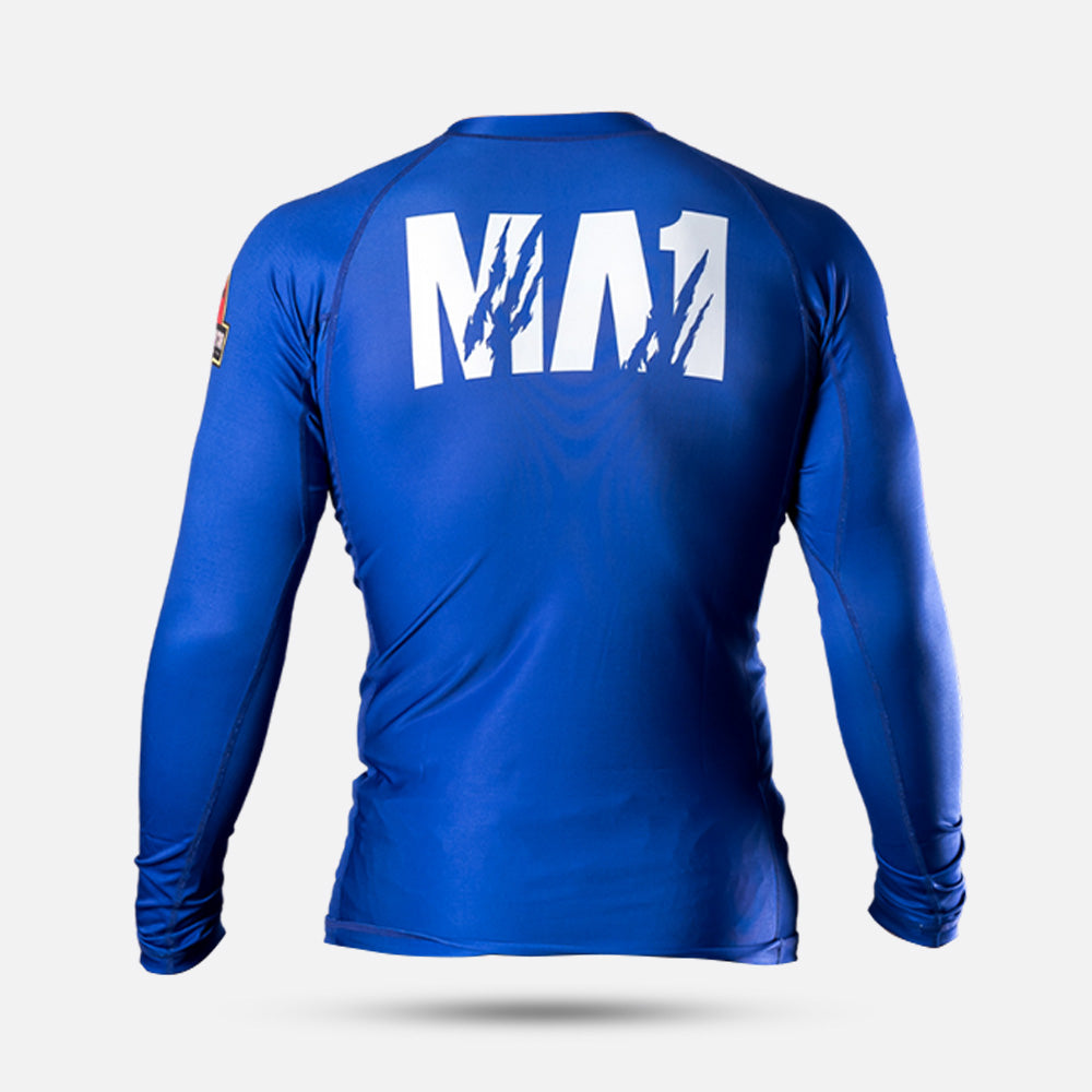 MA1 Raptor Long Sleeve Rash Guard - Blue