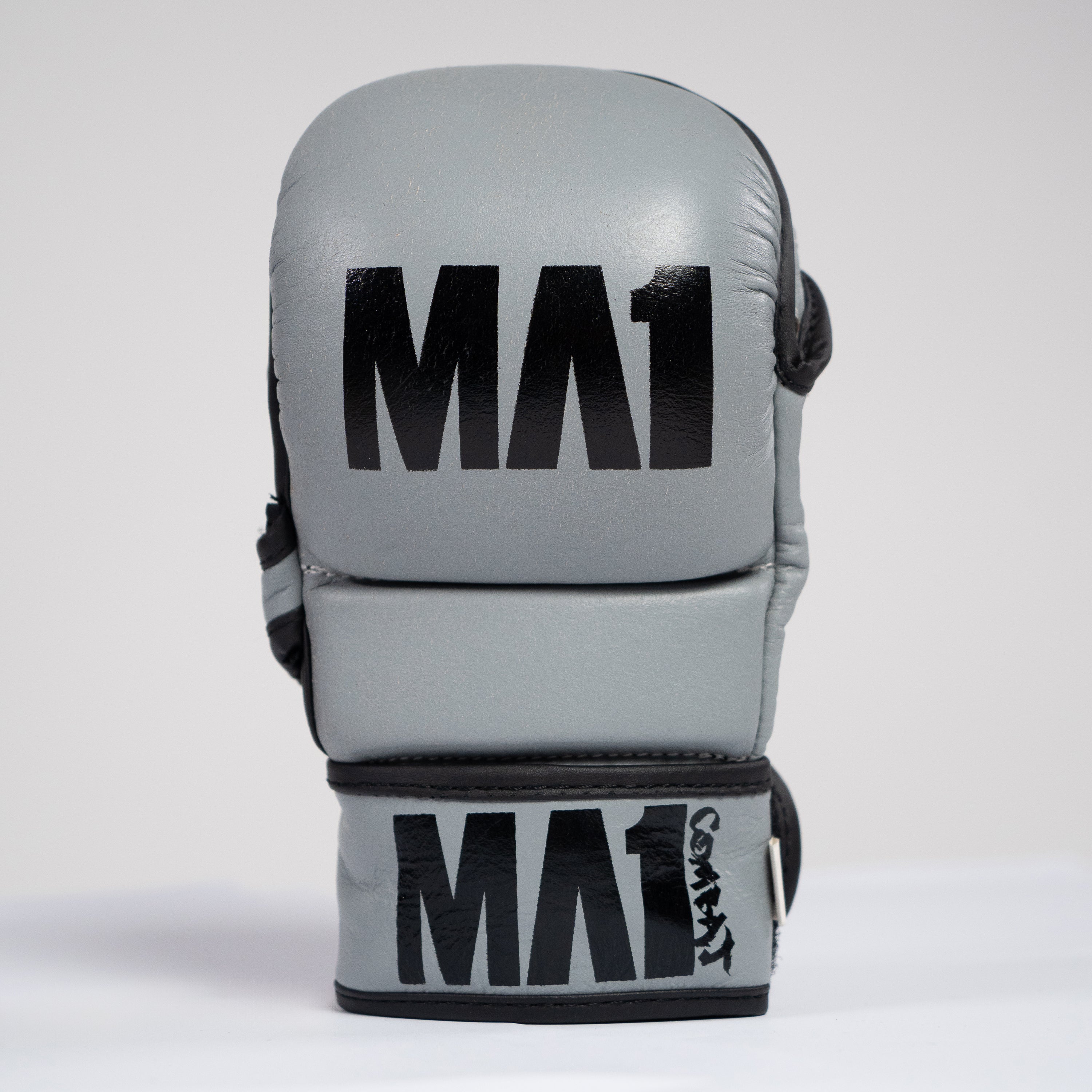 MA1 Grey Elite Leather MMA Sparring Gloves