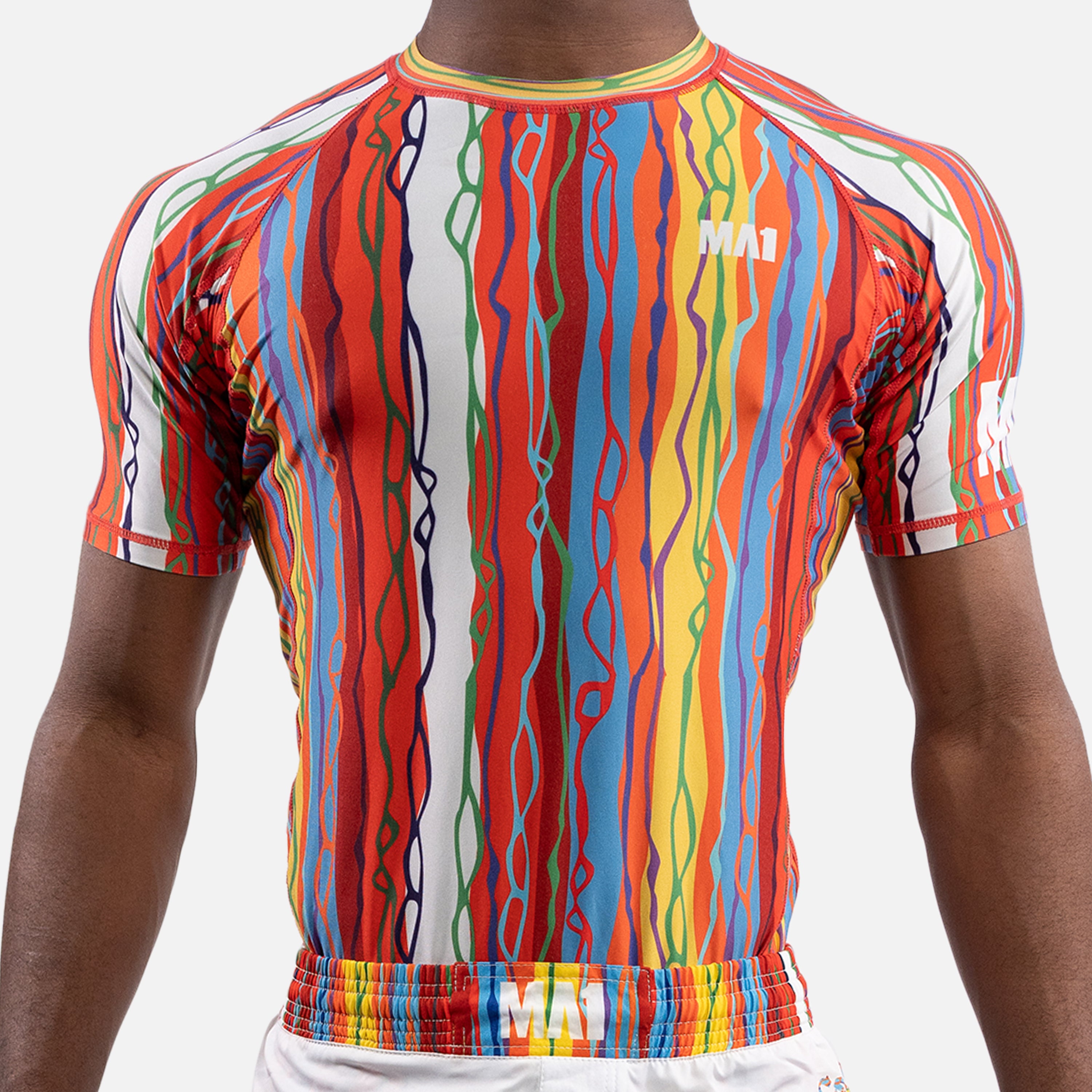 MA1 Chaotic Knit Short Sleeve Rashguard