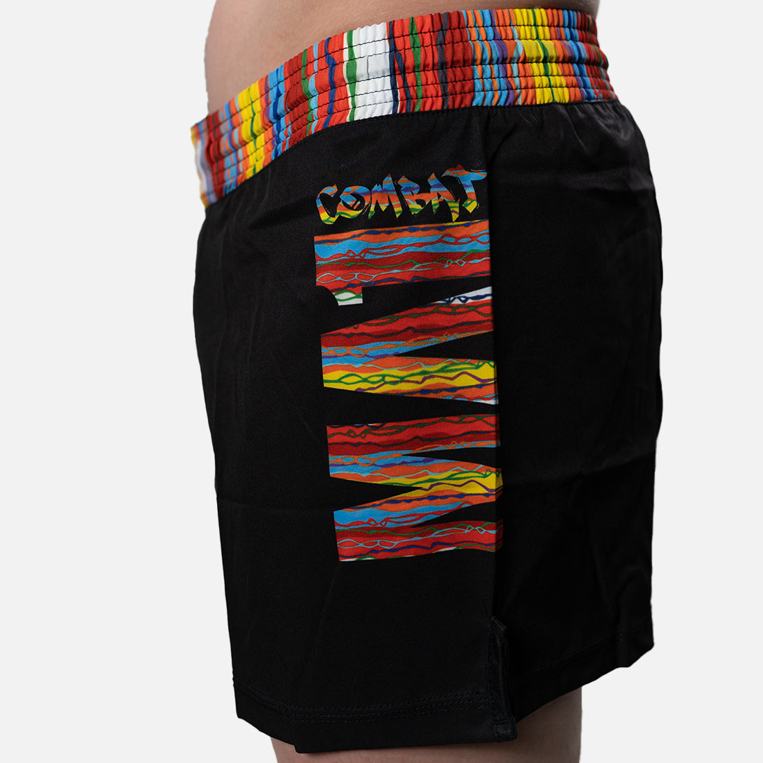 MA1 Chaotic Knit Logo Black High Cut MMA Shorts
