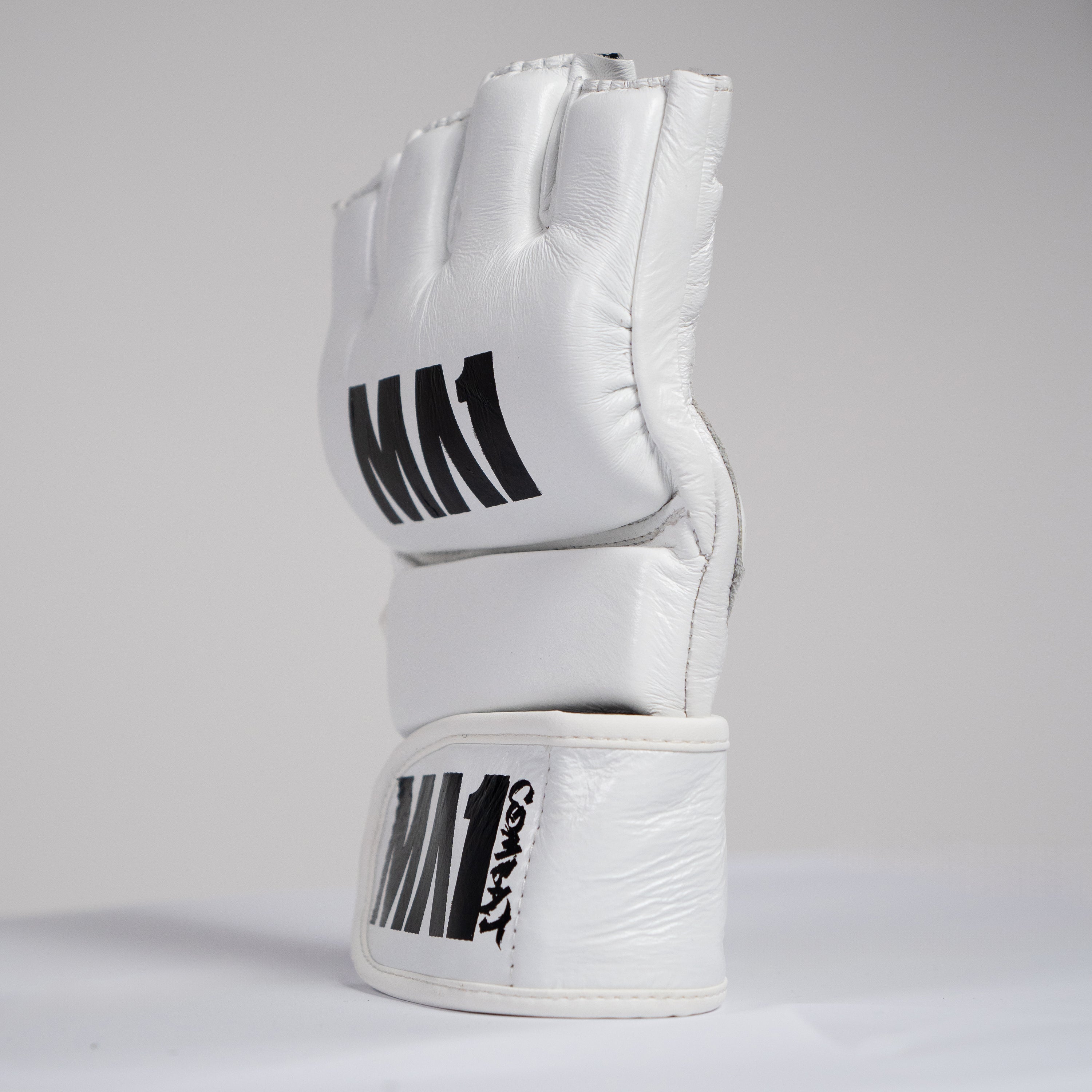 MA1 White Leather 4oz MMA 4 Gloves