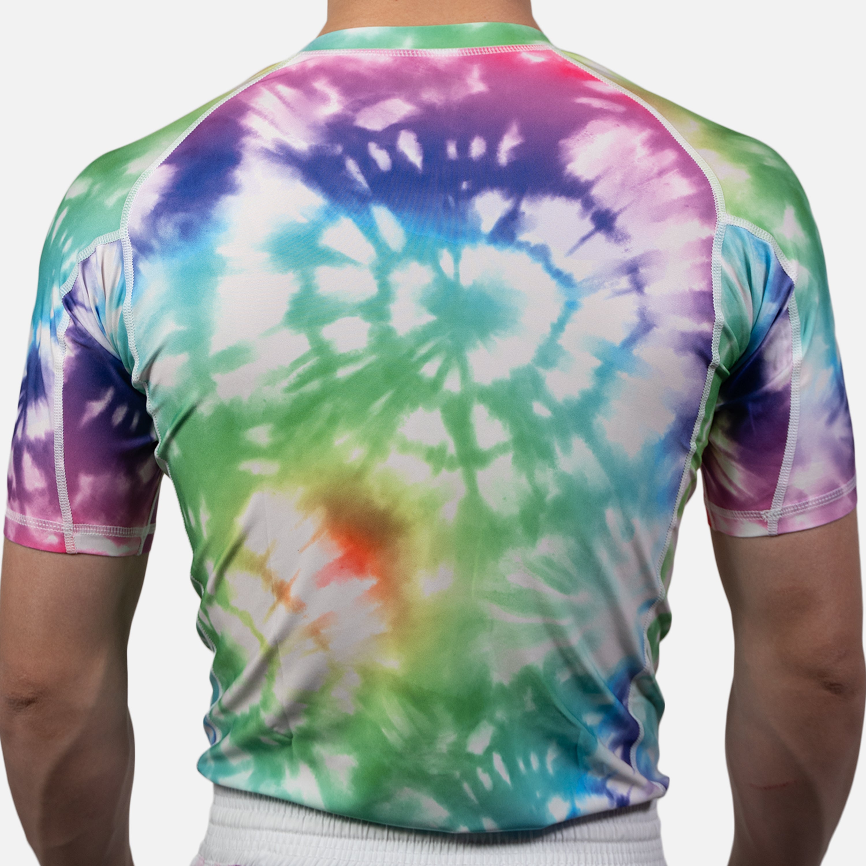 MA1 Tie Dye White Short Sleeve Rash Guard